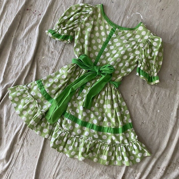 Antique Early 1900s Polka Dot Cotton Bathing Costume/ Playsuit w Cap & Bloomers - Picture 11 of 12